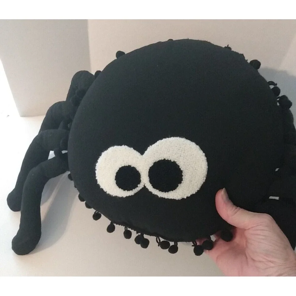 Spider Plushie - Spider Pillow, Halloween Decor Spooky Handmade